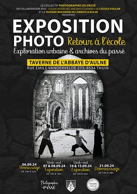 Exposition Retour à l'école Taverne de l'Abbaye d'Aulne Exposition Retour à l'école Taverne de l'Abbaye d'Aulne